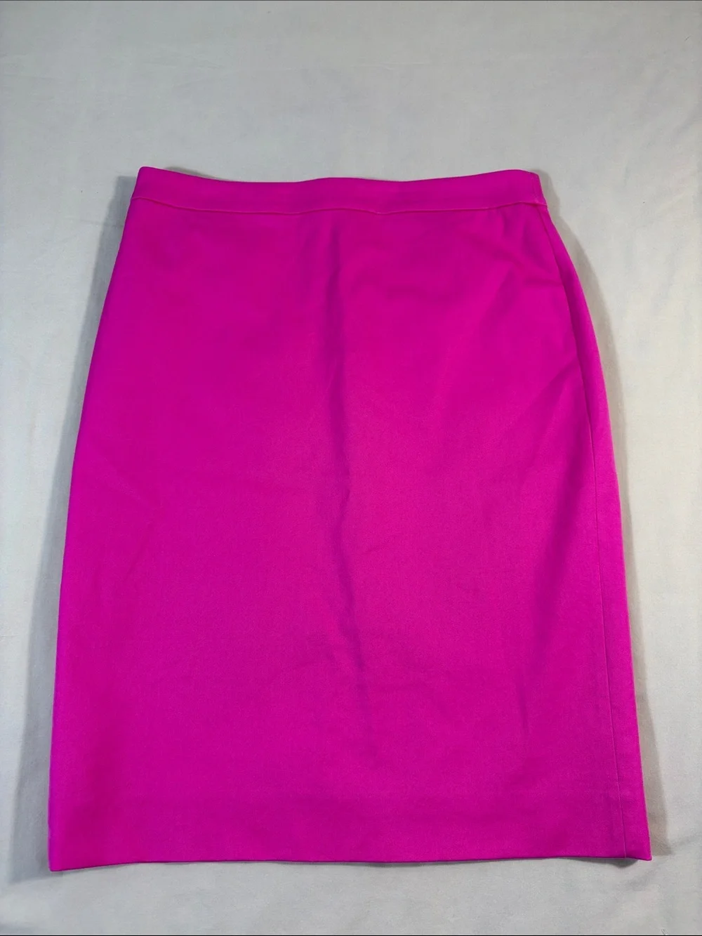J.Crew No. 2 Pencil Skirt Size 4 Bi-Stretch Cotton Fuchsia Pink Vibrant NWT